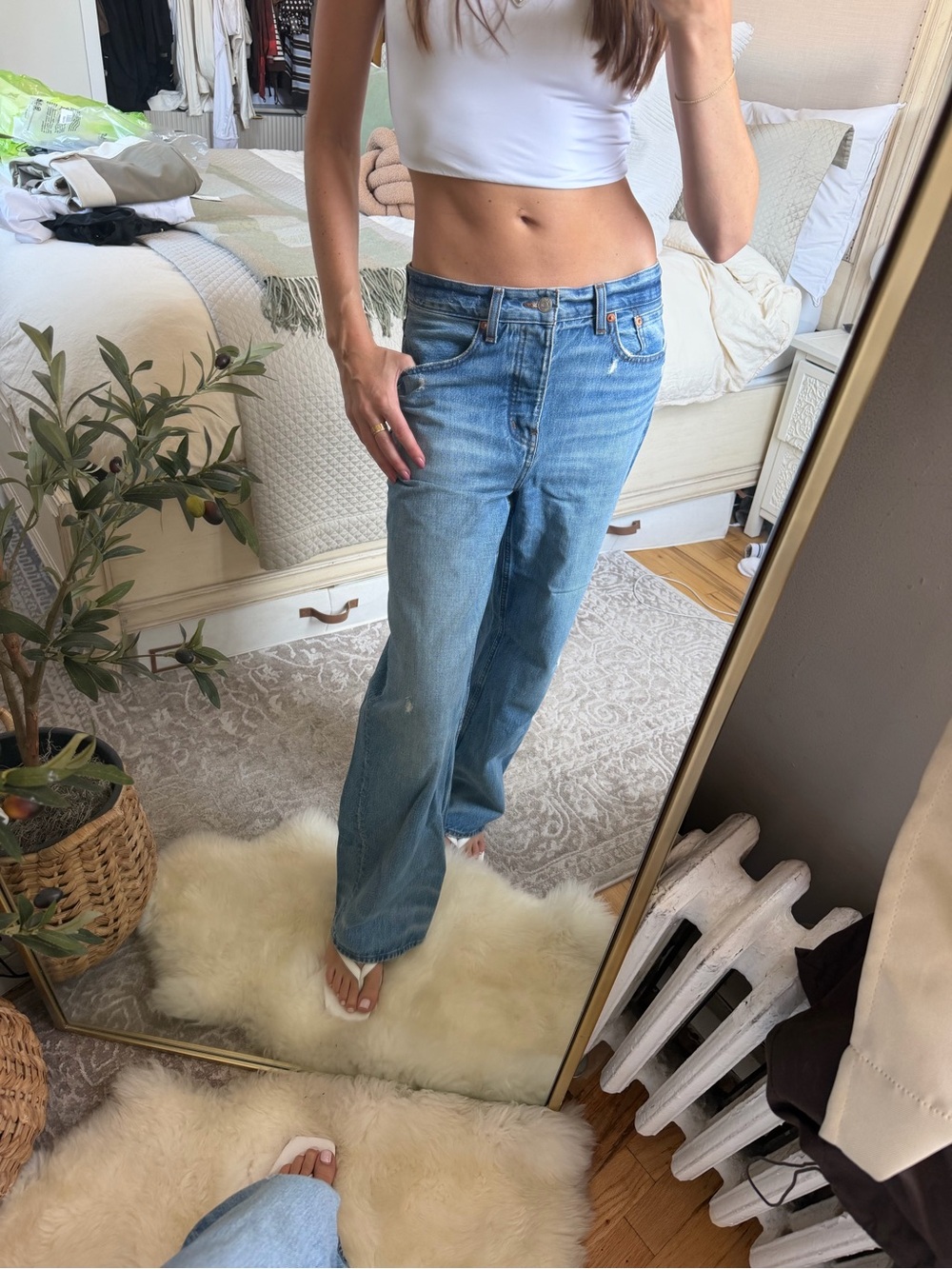 Madewell High-Rise Relaxed Fit Women's Jeans in Light Blue